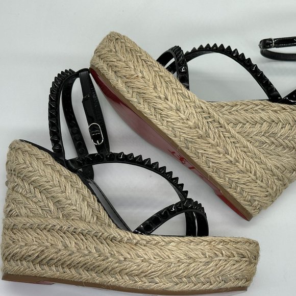 Christian Louboutin Black Studded Platform Sandals - Picture 12 of 16